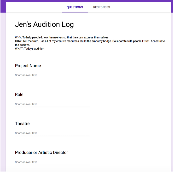 Please Note : this is just a sample. Click the picture to go to the actual form. Here's how to make your own Google Form .