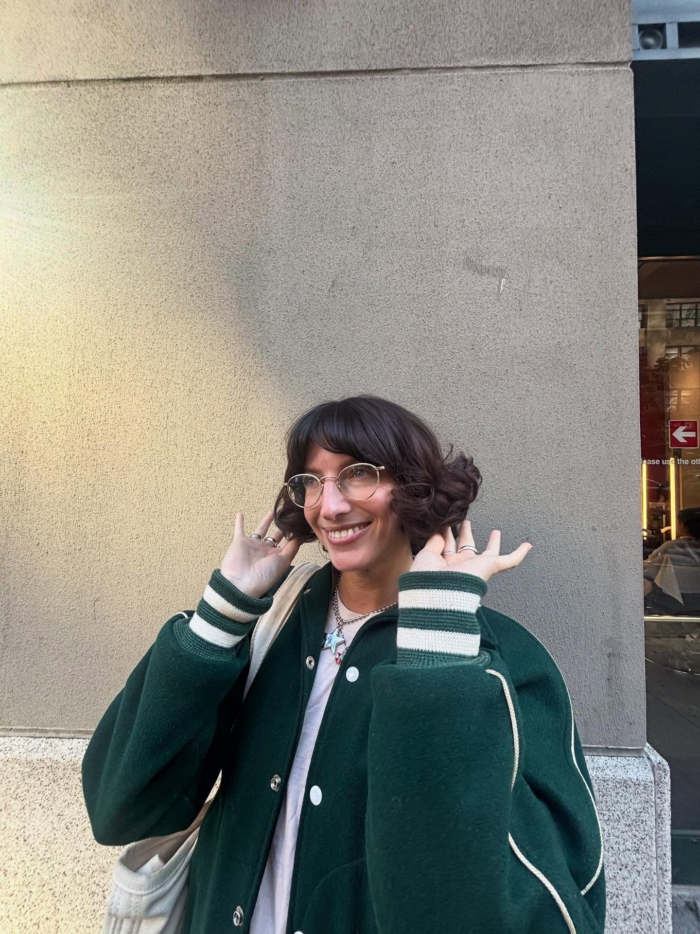 sharon gloss from yesterday! blowout w pin curls! yay!