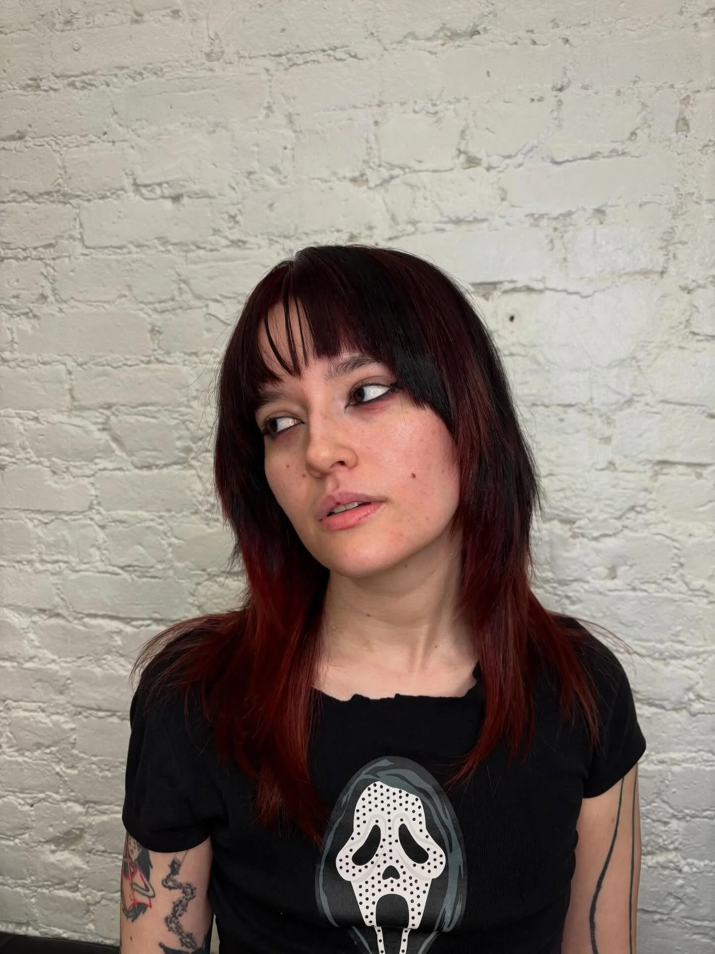 nico!!! we did a shag for class yesterday &amp; then i refreshed their red and added some black chunks. yeah. emo is back and better than ever.