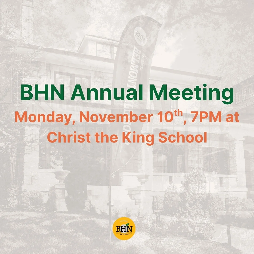 All are welcome at BHN&rsquo;s Annual Neighborhood meeting. Homeowners, renters and business owners are invited to mingle with neighbors, enjoy light refreshments and learn about committees, upcoming events and how to get involved. 

We will be raffl