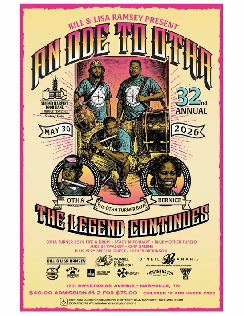 🥁 AN ODE TO OTHA 🥁

A neighborhood favorite, Bill &amp; Lisa Ramsey&rsquo;s An Ode to Otha returns at the end of the month. All proceeds from this family-friendly event benefit Second Harvest Food Bank of Middle Tennessee. @2harvestmidtn 

When: Sa