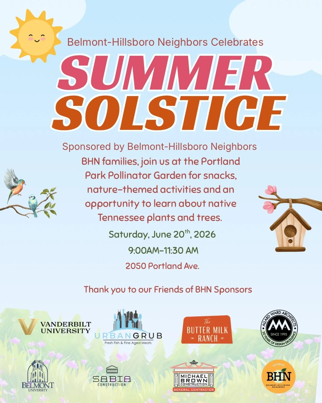 BHN families, join us at the Portland Pollinator Park on June 20th for a fun Summer Solstice meetup! Several of our Second Sunday Gardeners will be on hand to teach us about native plants, trees and pollinators. We will have snacks and nature-themed 