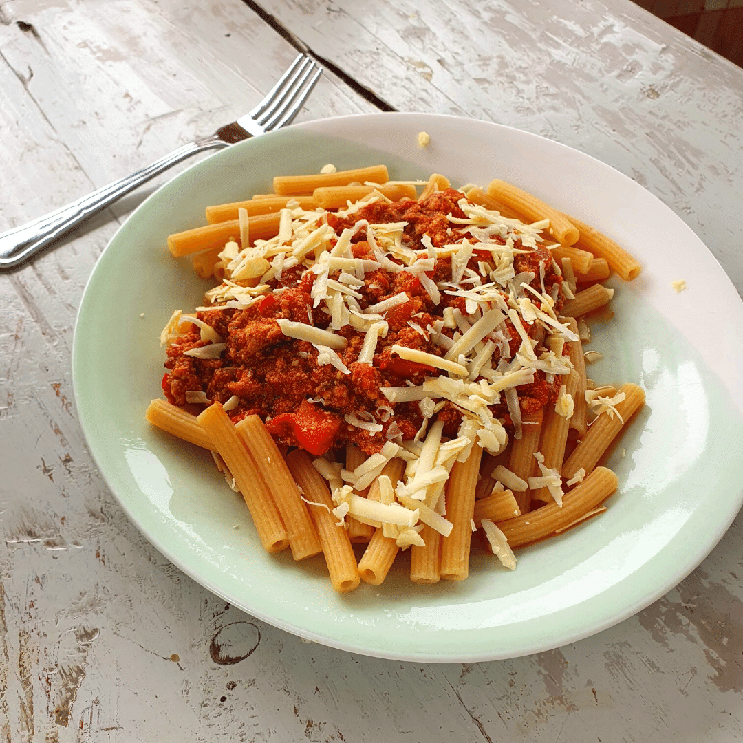 Spicy Red Maccheroncelli Arrabiata &amp; Red Tofu