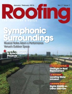 Porous Pave Case Study on the Cover of Roofing Magazine