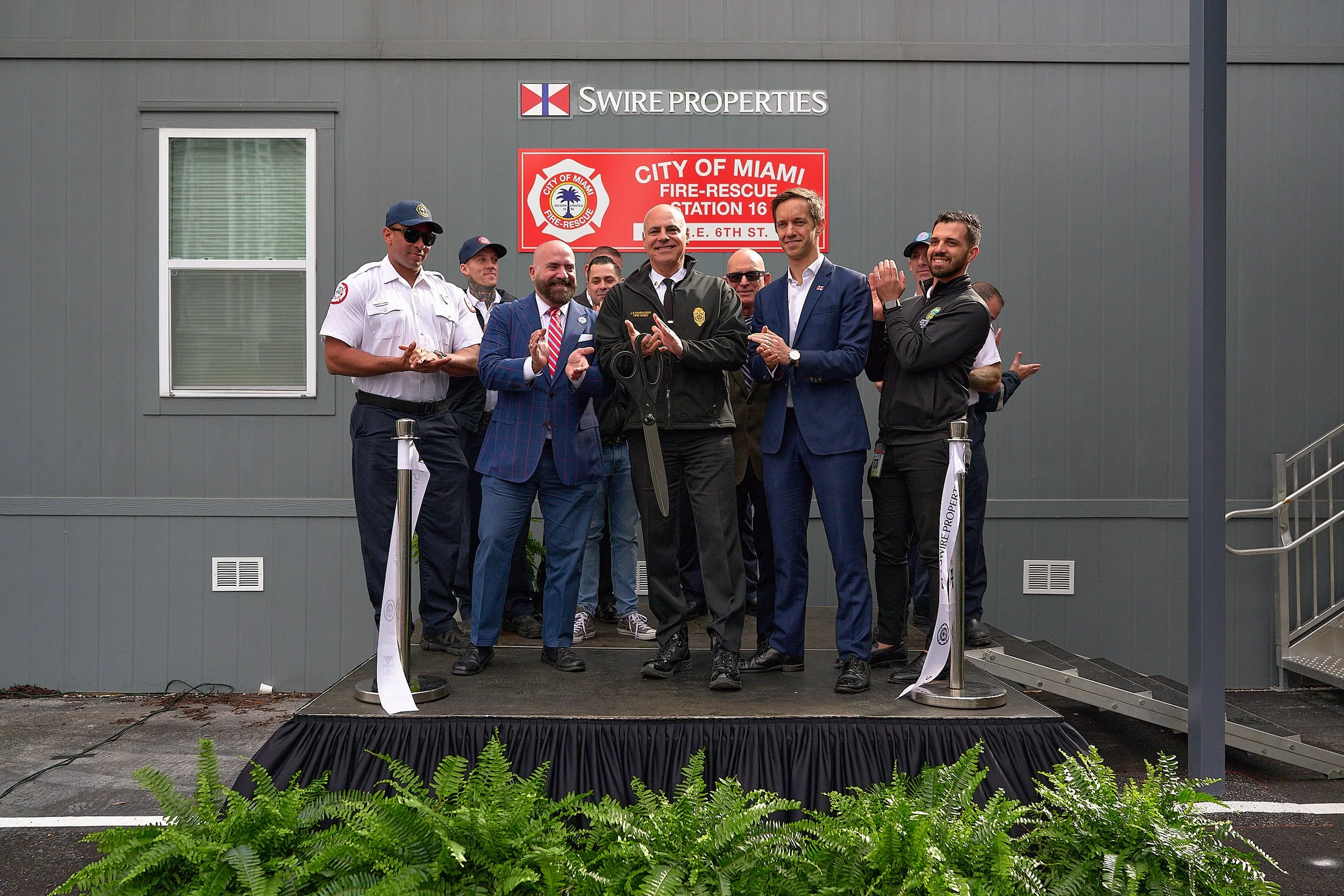Swire Properties Inc. and City of Miami Fire Department Open Temporary Fire Station at 9 SE 6th St. in Brickell