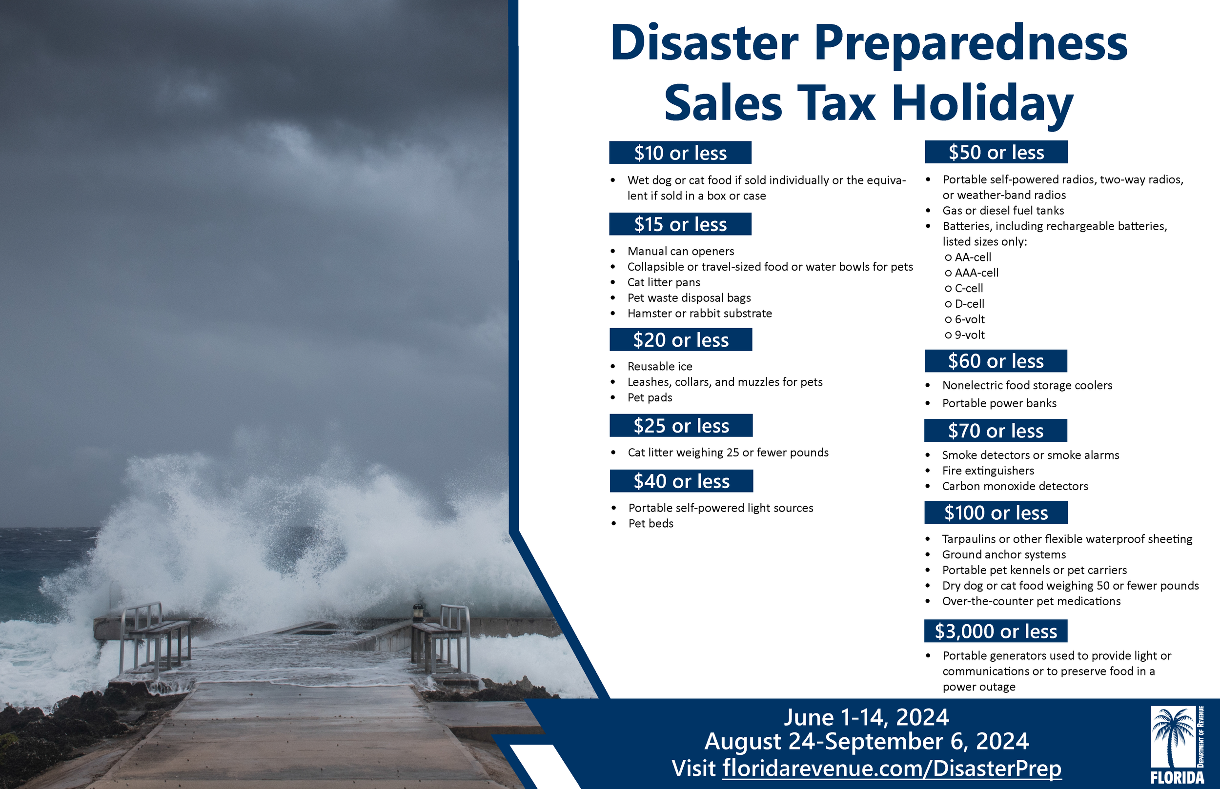 Disaster Preparedness Sales Tax Holiday 