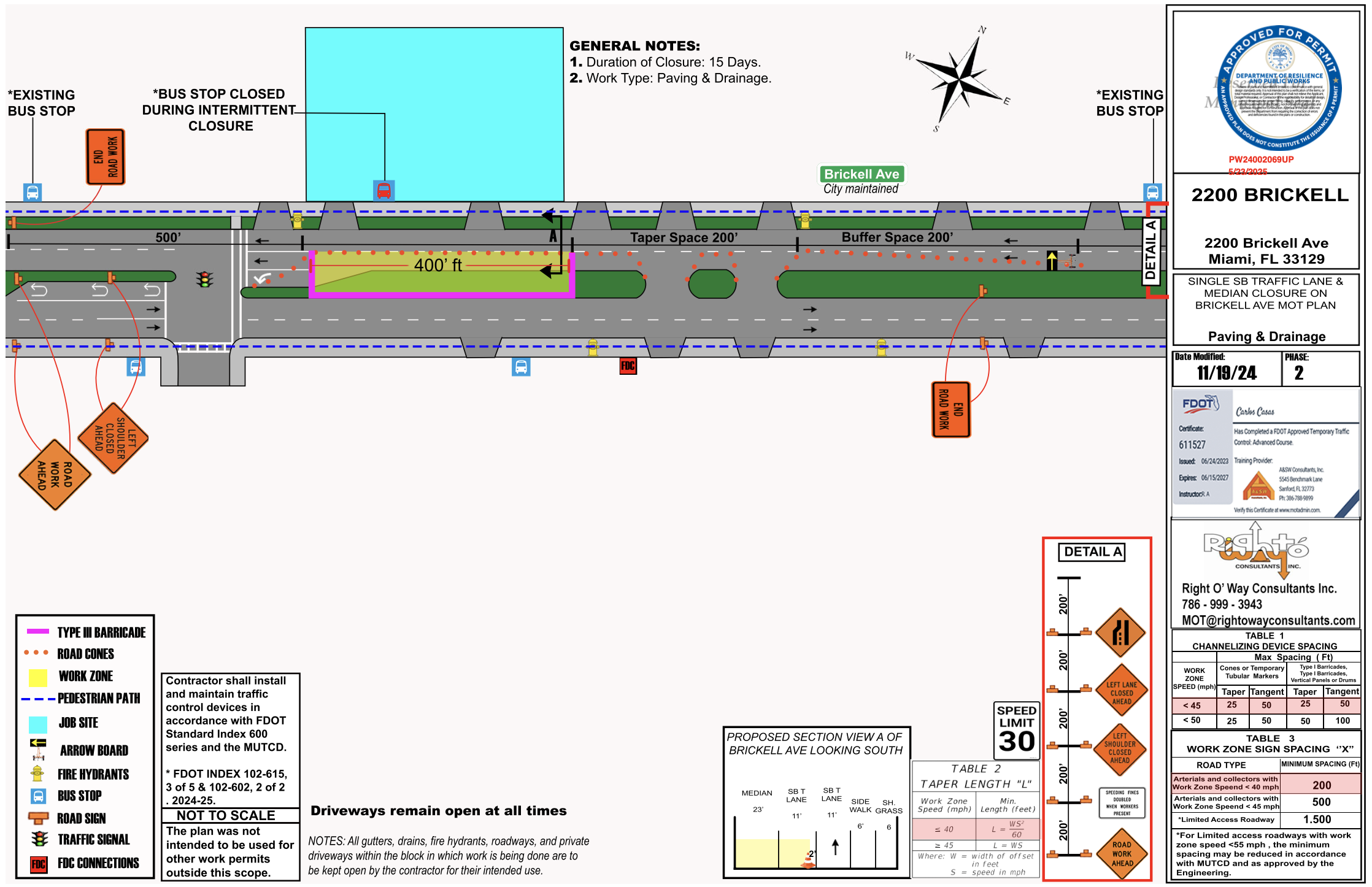 Sidewalk and Drainage Improvements Scheduled Along 2200 Block of Brickell Avenue