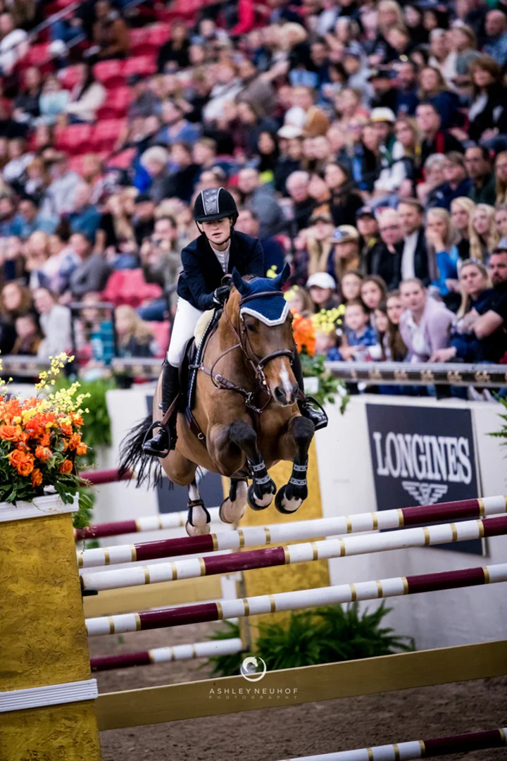 Jenn Gates and Monaco at the Las Vegas National Horse Show. Photo by Ashley Neuhof Photography.