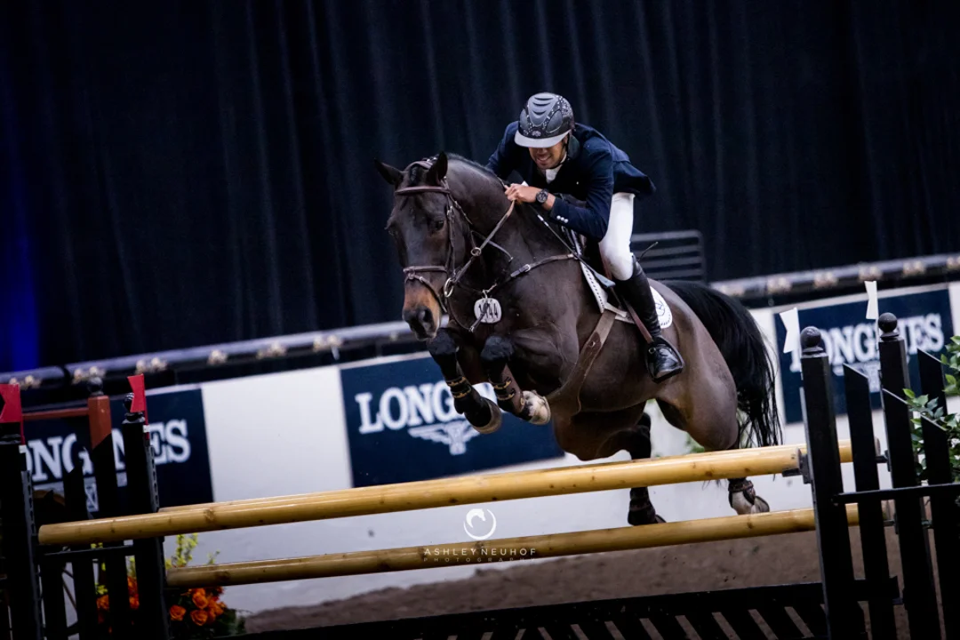 Nayel Nassar and Lucifer V at the Las Vegas National Horse Show. Photo by Ashley Neuhof Photography.