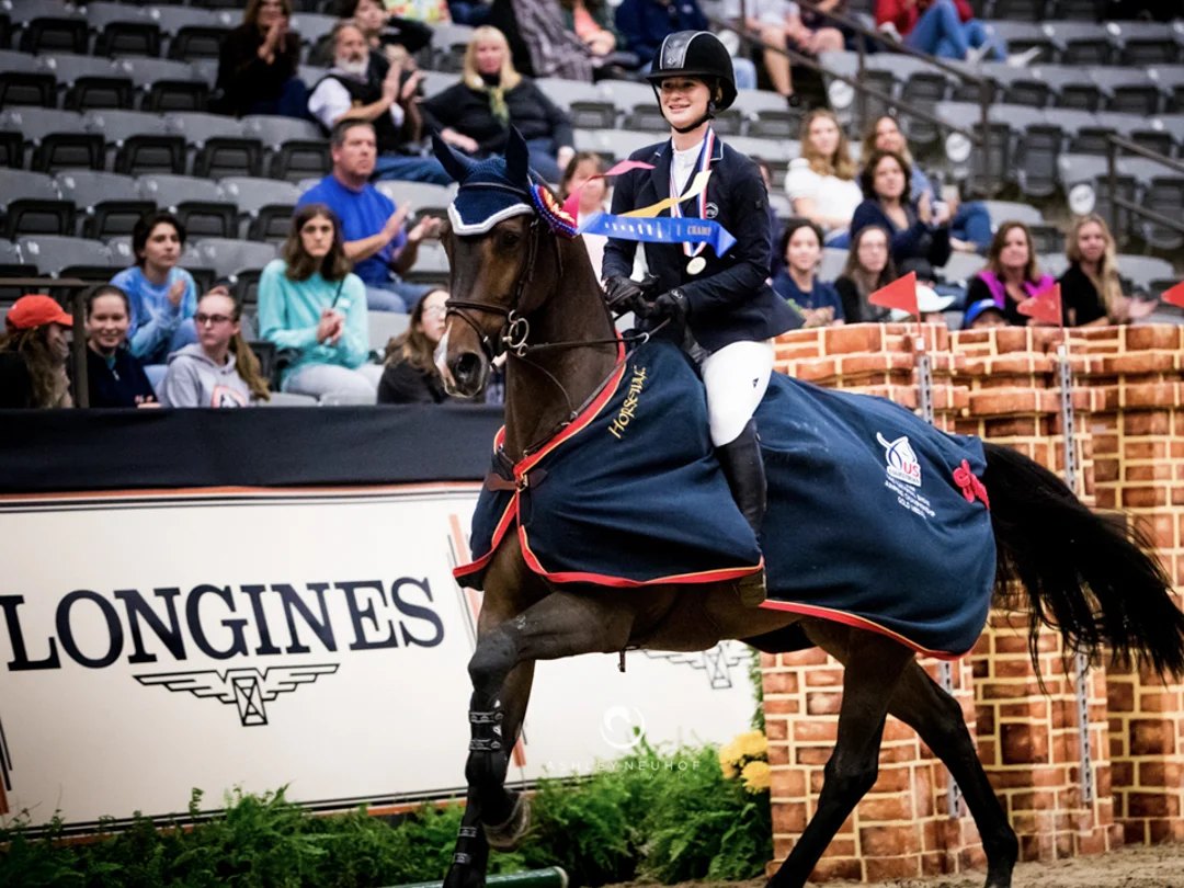 Jenn Gates and Alex at the 2017 National Horse Show. Photo by Ashley Neuhof Photography.