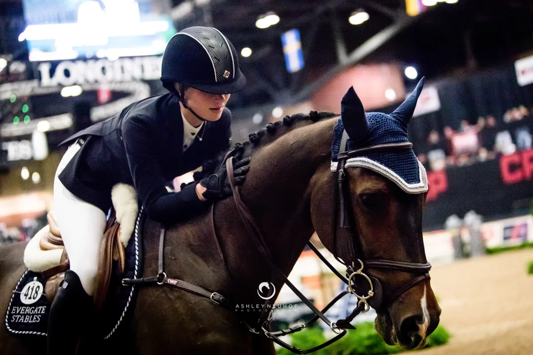 Jenn Gates and Alex at the 2017 National Horse Show. Photo by Ashley Neuhof Photography.