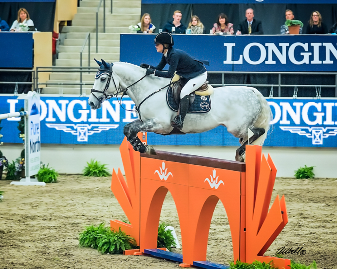 Jenn Gates and Luftikus S at the 2017 Royal West Horse Show. Photo by Amanda Ubell Photography.