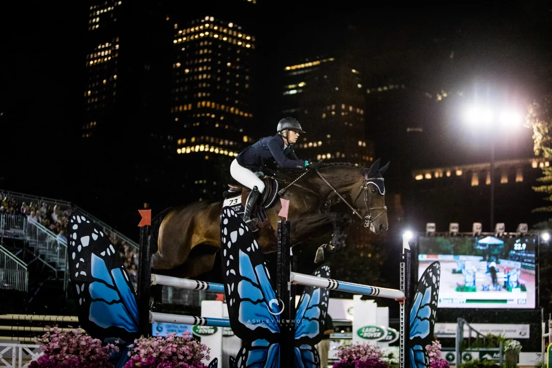 Sayre Happy and Dolinn at the 2017 Rolex Central Park Horse Show. Photo by Ashley Neuhof Photography.