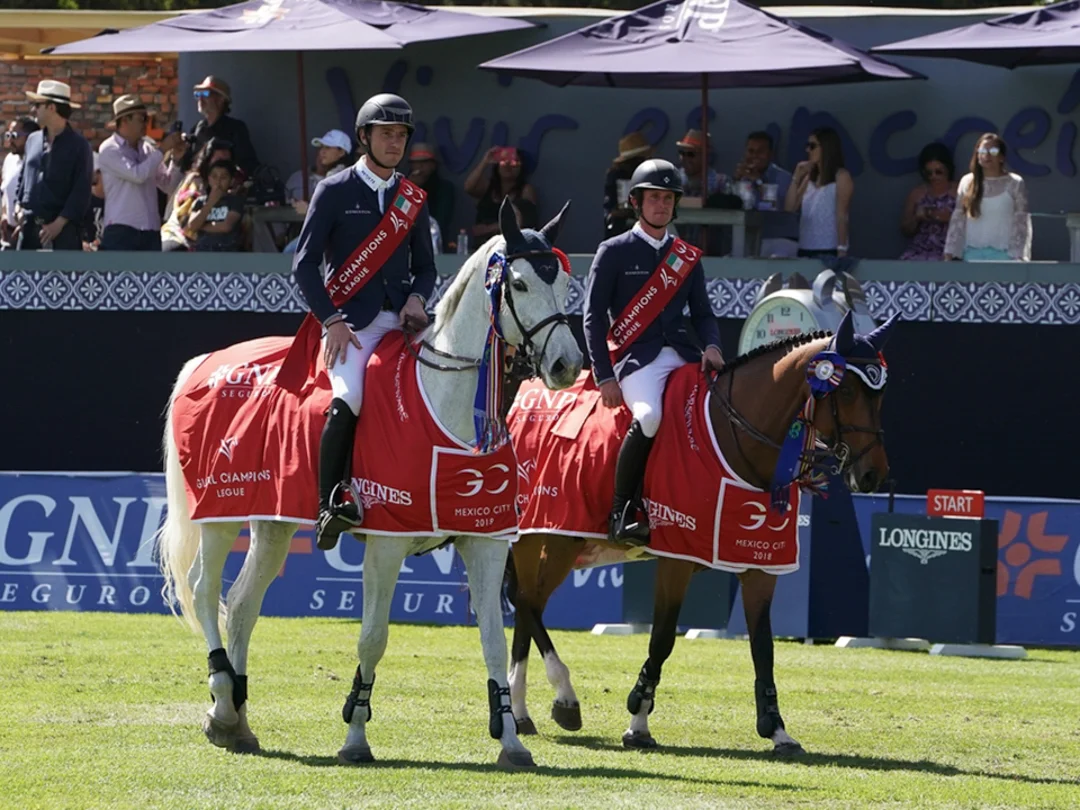 Gregory Wathelet and Coree and Darragh Kenny and Team de Coquerie at the 2018 Global Champions League of Mexico. Photo by Sportfot.