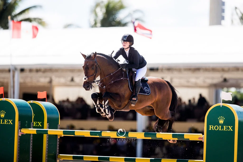 Jenn Gates and Capital Colnardo at Winter Equestrian Festival 2019. Photo by Ashley Neuhof Photography.