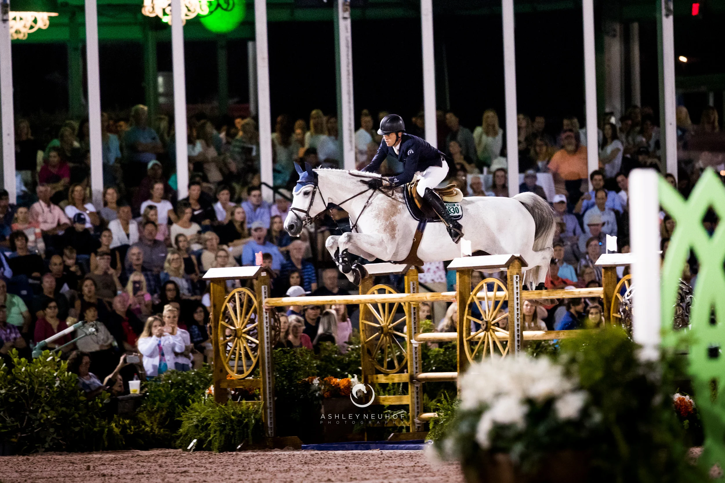 Harrie Smolders and Une De L’othain at Winter Equestrian Festival 2019. Photo by Ashley Neuhof Photography.
