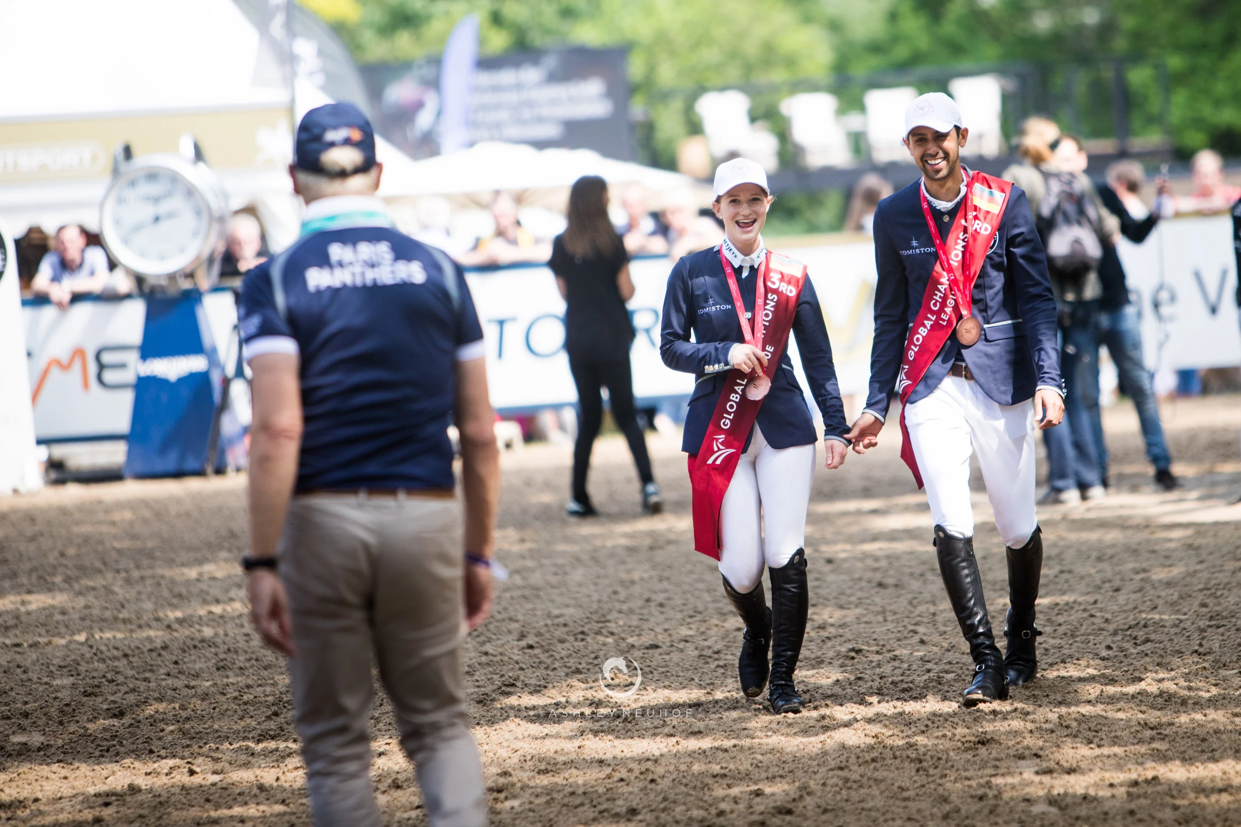 Jenn Gates and Nayel Nassar at Global Champions Tour of Hamburg 2019. Photo by Ashley Neuhof Photography.