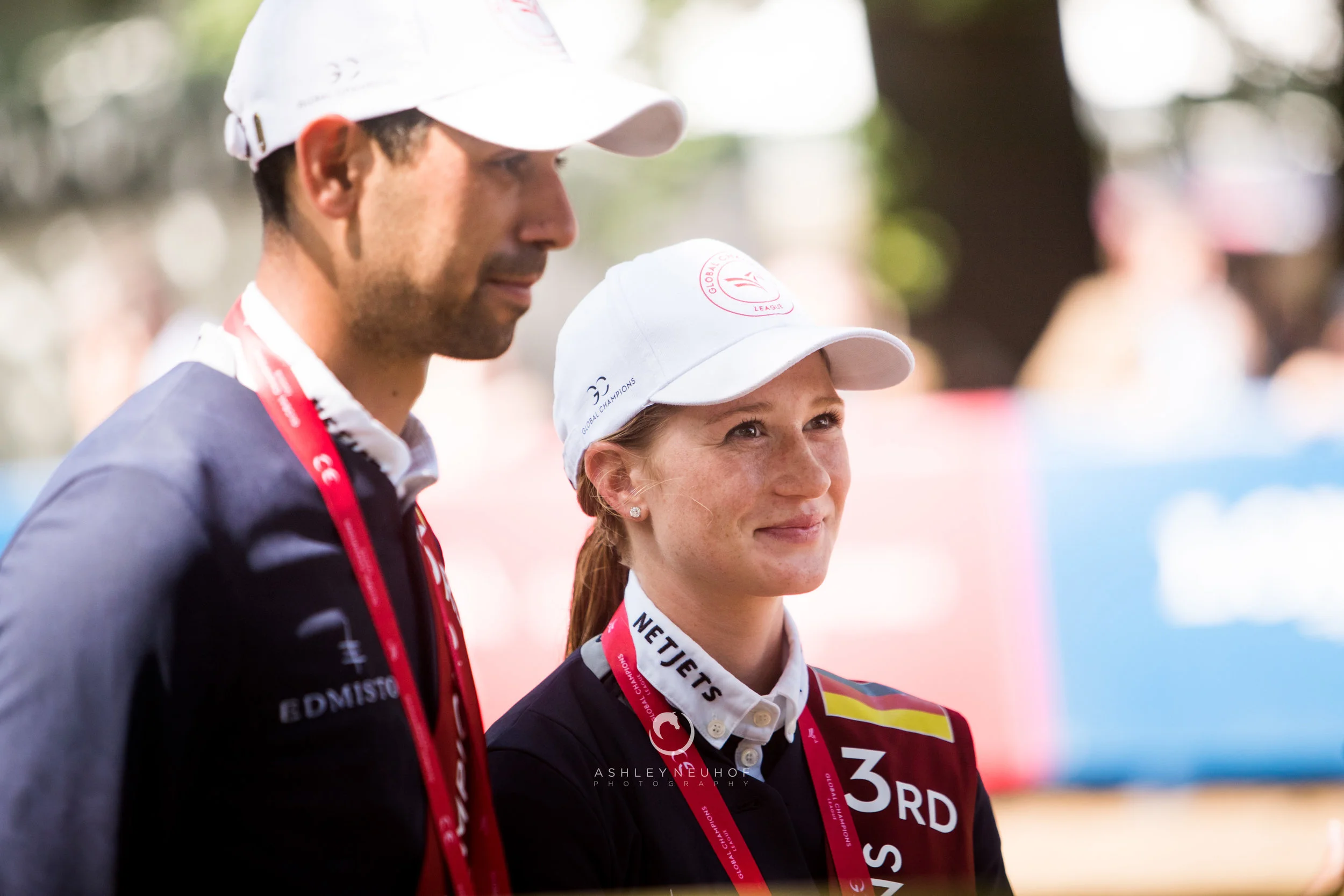Nayel Nassar and Jenn Gates at Global Champions League Hamburg 2019. Photo by Ashley Neuhof Photography.