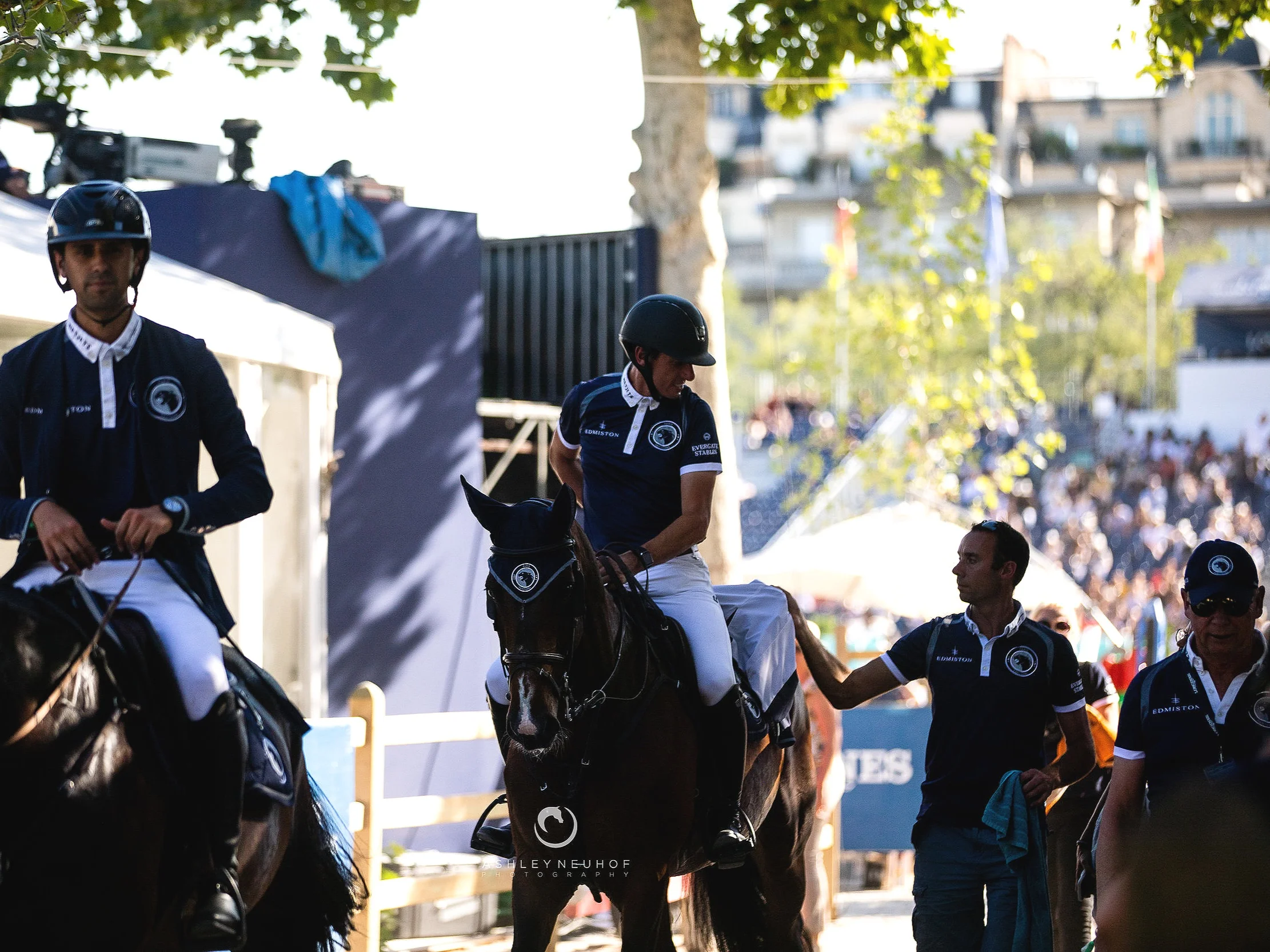 The Paris Panthers Team at Global Champions League of Paris 2019. Photo by Ashley Neuhof Photography.