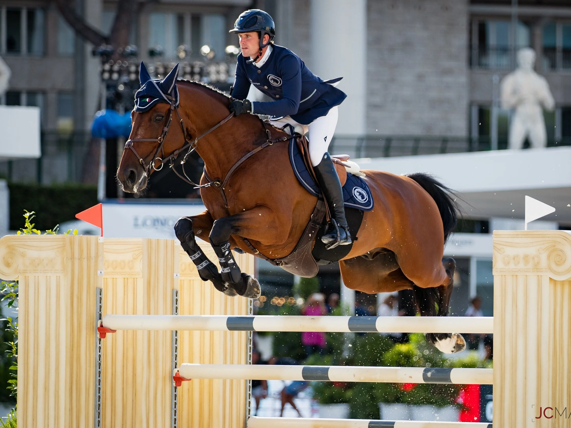 Darragh Kenny riding Important de Muze at Global Champions League of Rome 2019. Photo by JC Markun.