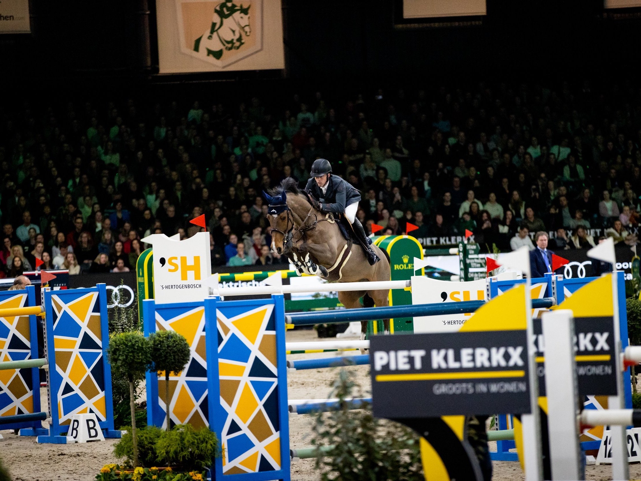  Harrie Smolders and Monaco riding to 2nd place in the 2023 Rolex Grand Prix at the Dutch Masters. 