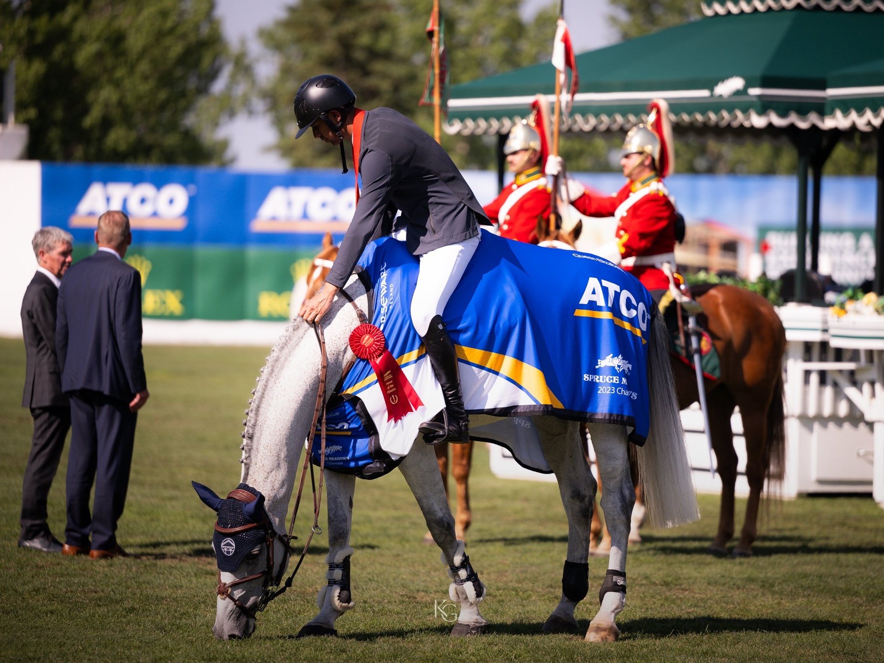  Nayel Nassar &amp; Coronado winning the  $1,000,000 1.60m ATCO Queen Elizabeth II Cup at Spruce Meadows. Photo by ©Kim Guadry. 