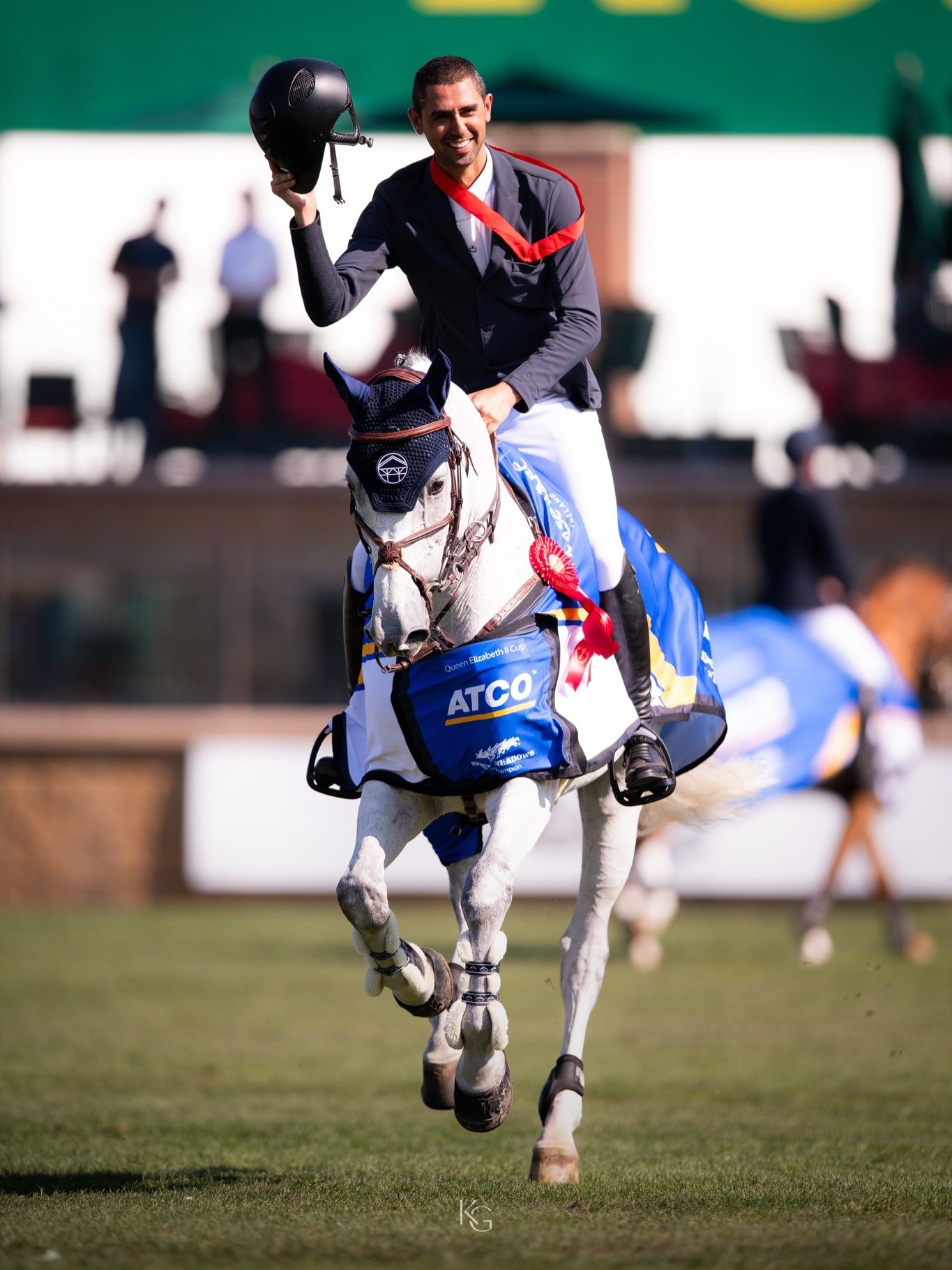  Nayel Nassar &amp; Coronado winning the  $1,000,000 1.60m ATCO Queen Elizabeth II Cup at Spruce Meadows. Photo by ©Kim Guadry. 