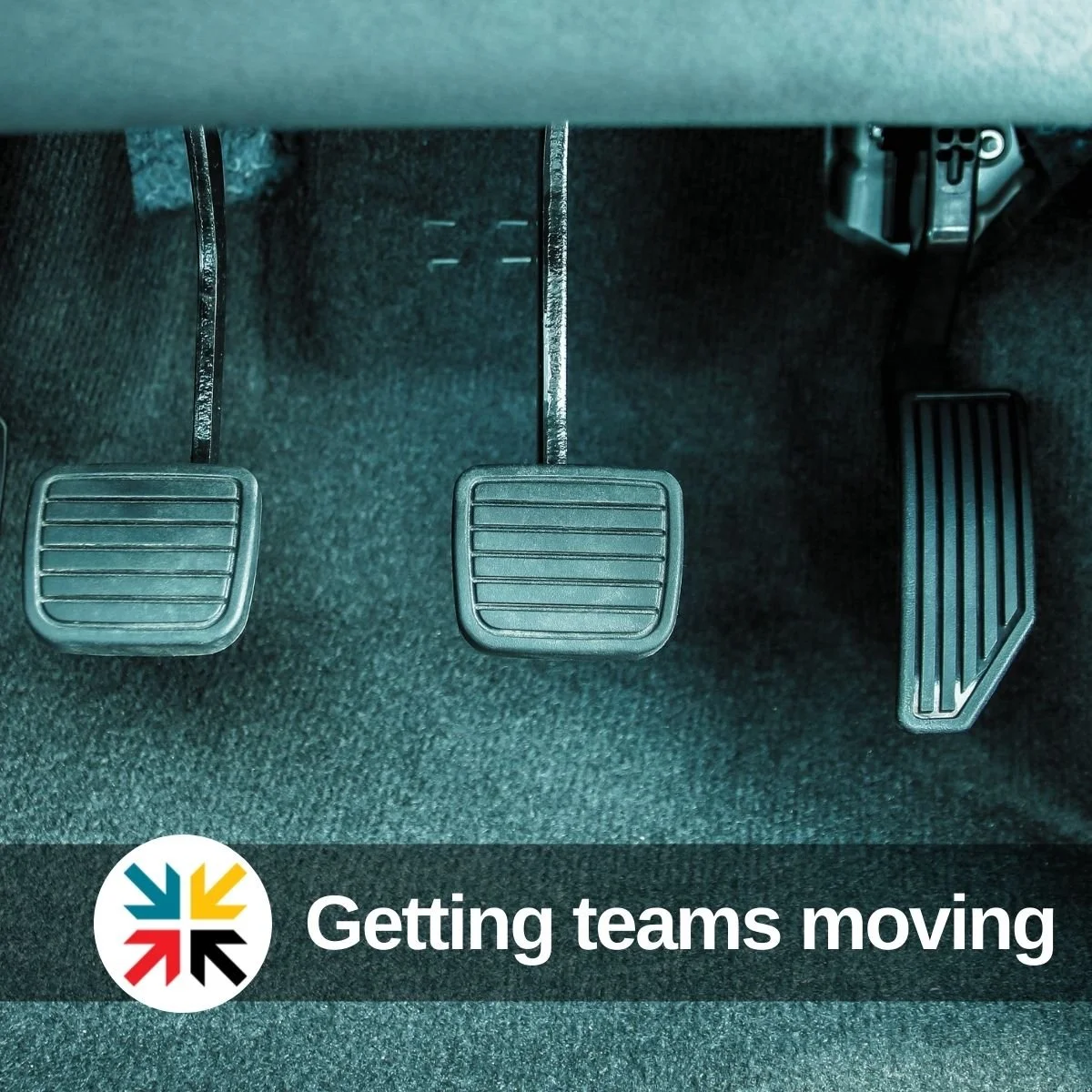 Working all the pedals to get teams moving