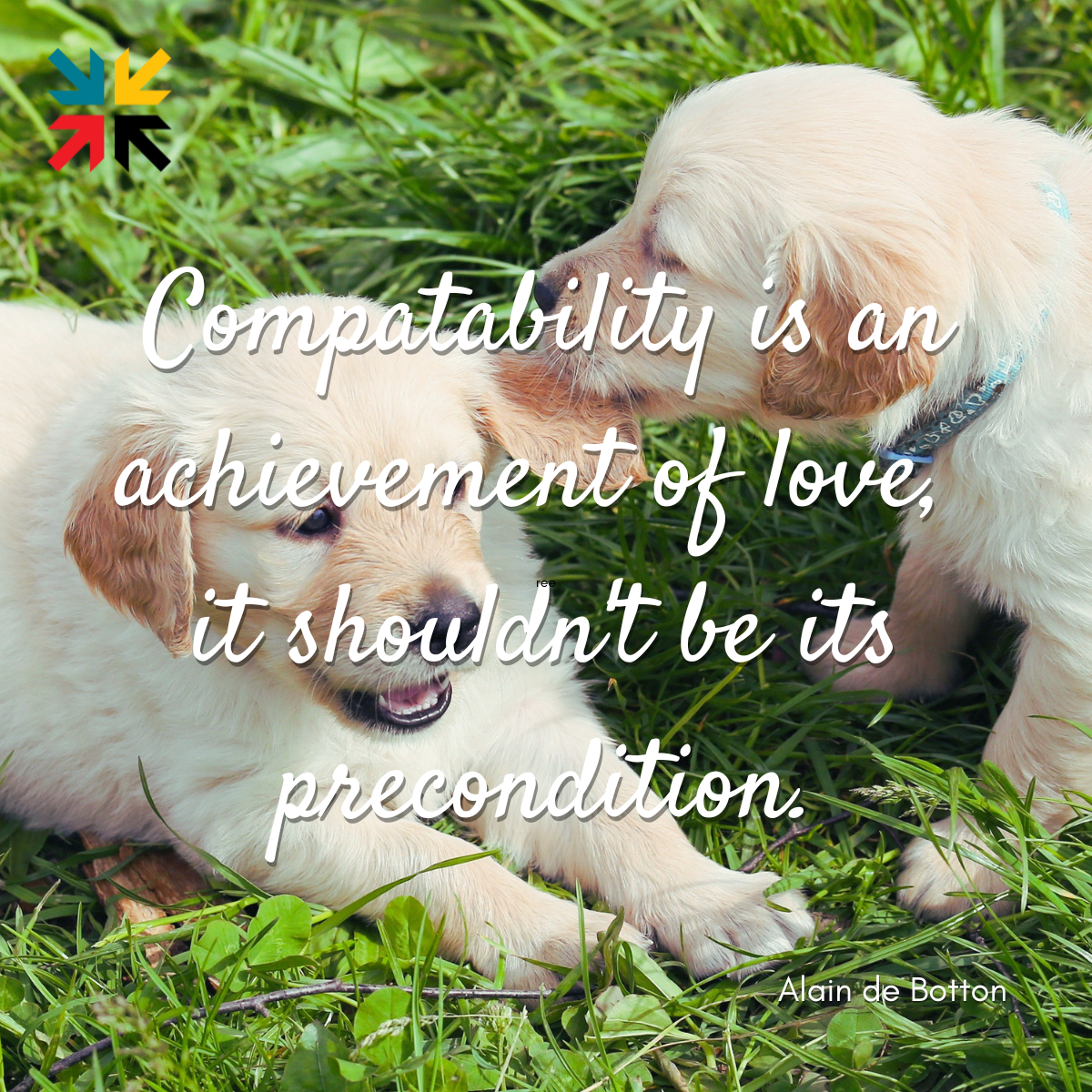      

 
   I have this quote stuck near my desk. And while it is written with romantic love in mind, I think there is some correlation with our workplace relationships - or any relationship.  Instead of saying, "We don't get on" with a frustrating w