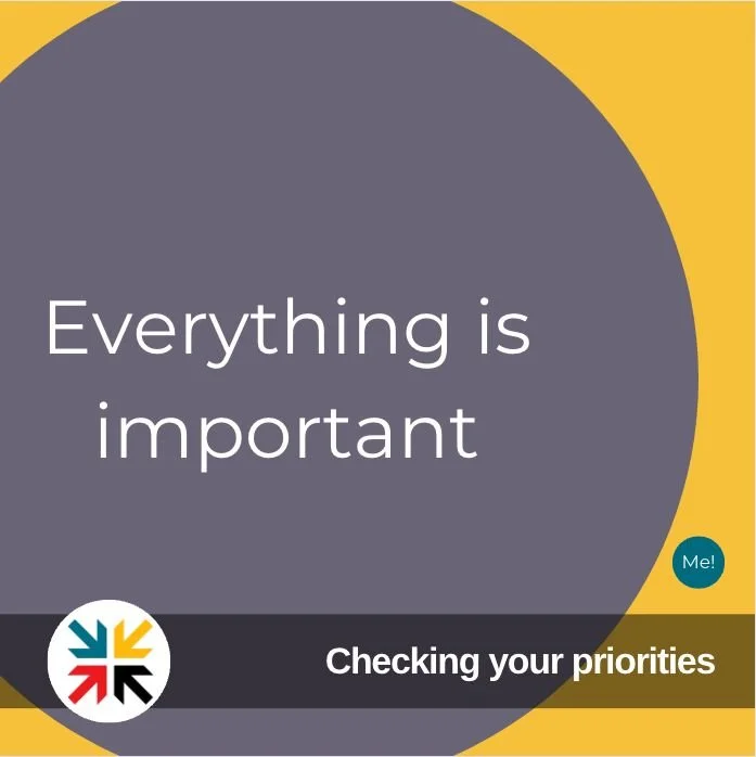 Checking your priorities.