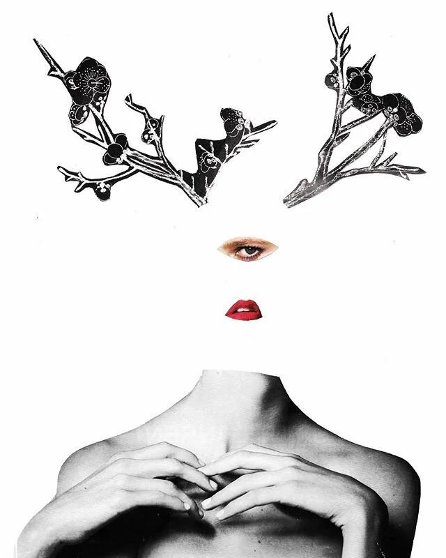 La d&eacute;licatesse des cornes. #collage #handcutcollage #collageart #collageartwork