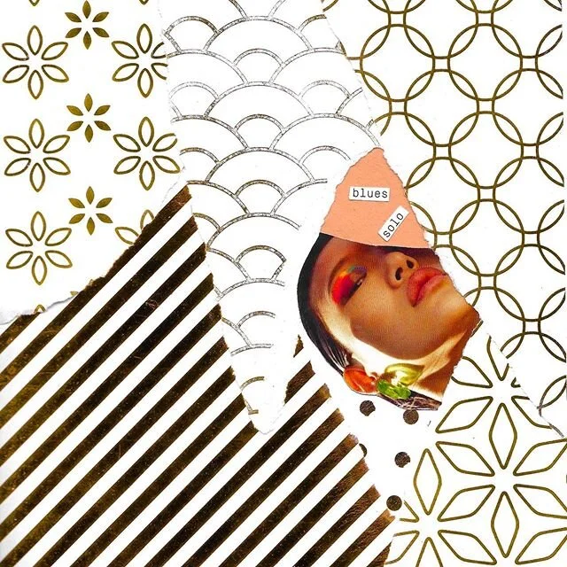 Layers of solo blues. #collage #collageart #collageartwork