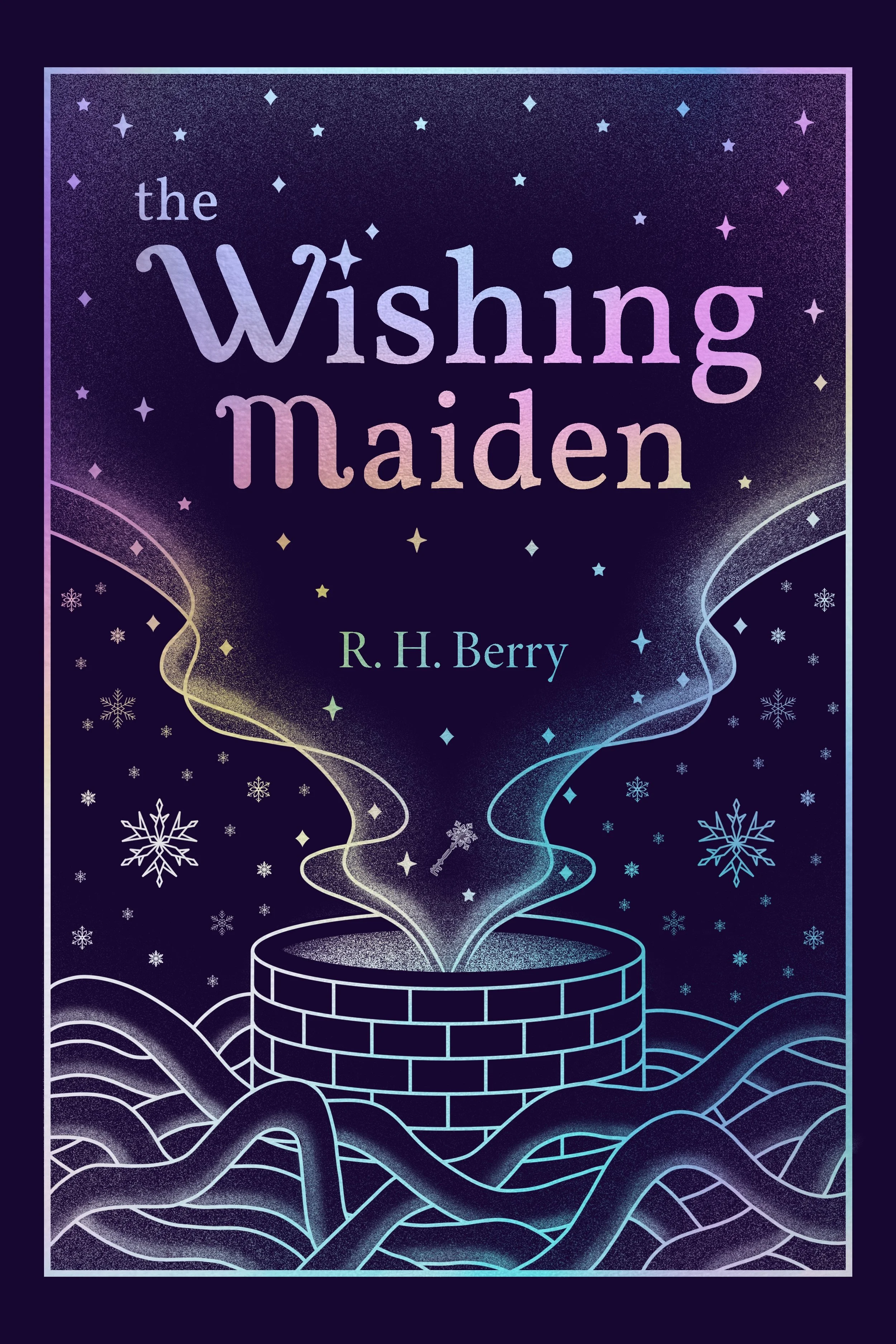 The cover for the romantic fantasy book 'The Wishing Maiden', designed by icedmako.