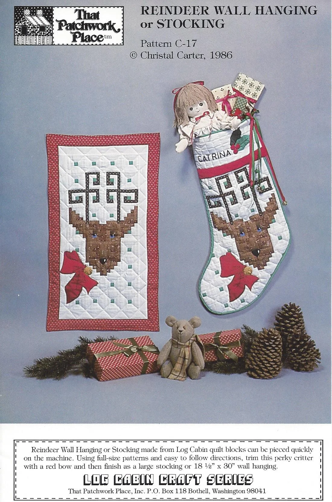 Reindeer Wall Hanging or Stocking