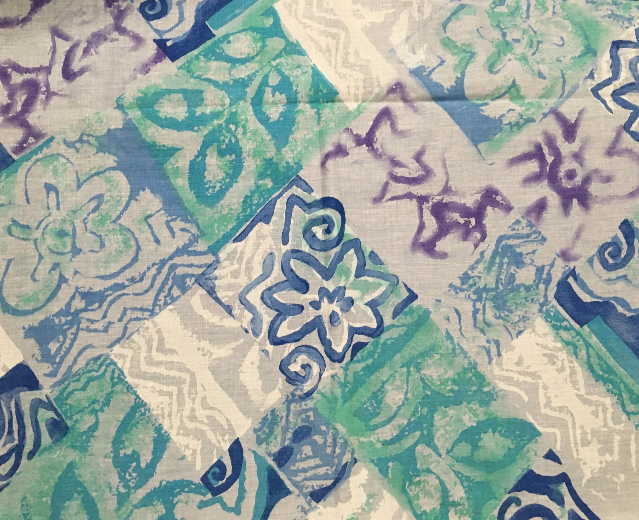 1 Yard Stamped Flowers