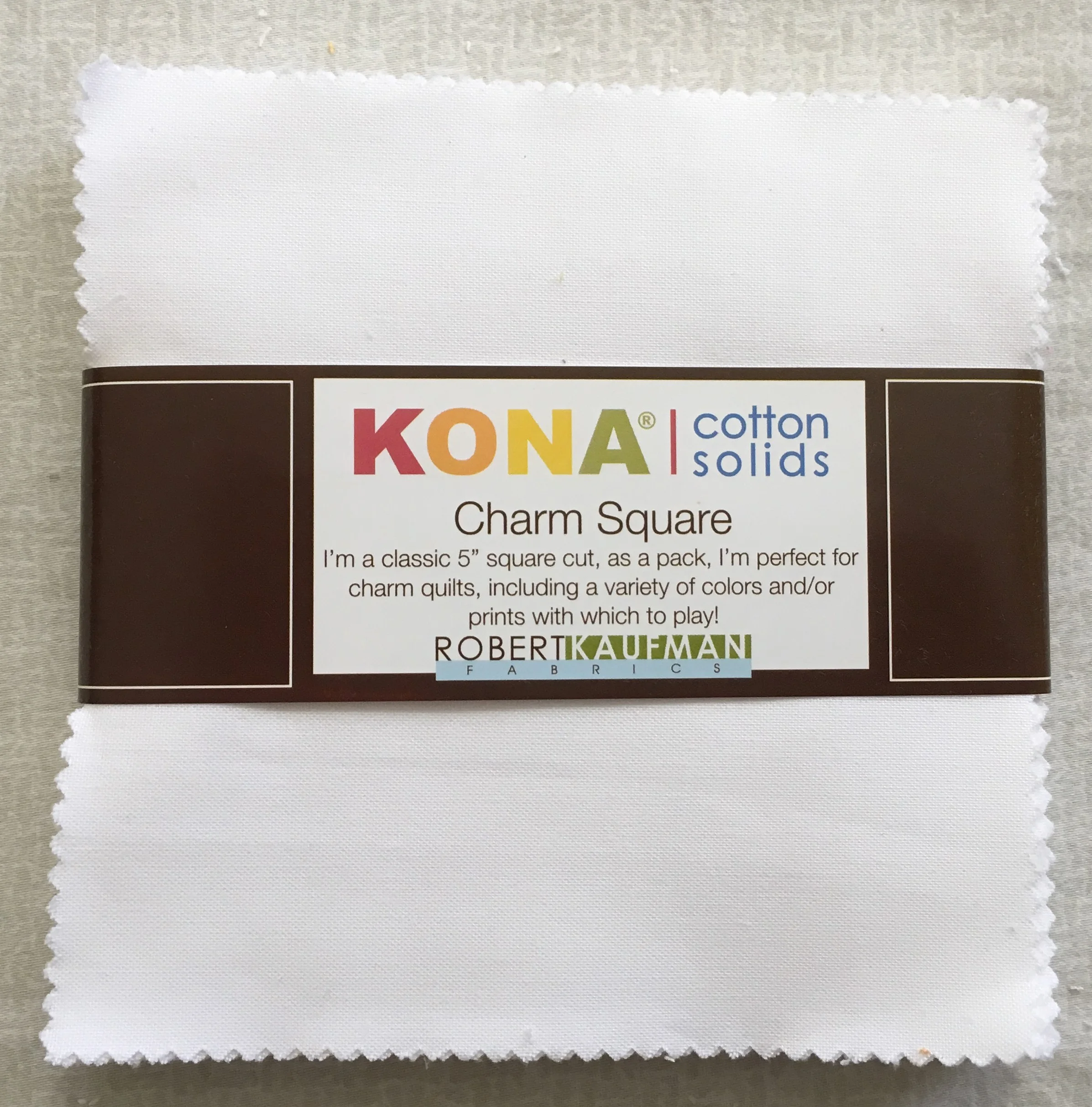 Kona Charm Pack - White