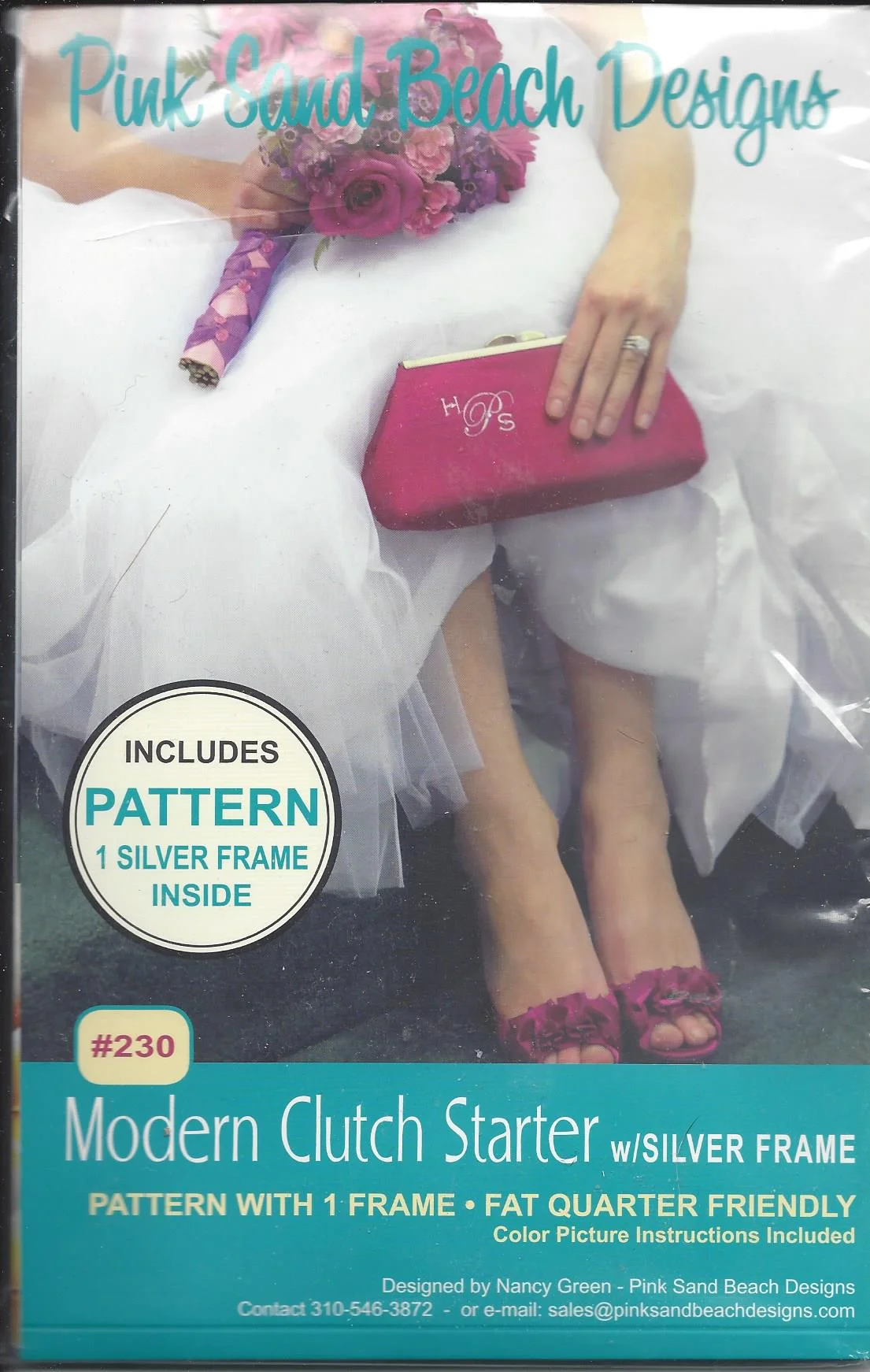 Modern Clutch Starter-Pattern and Silver Frame