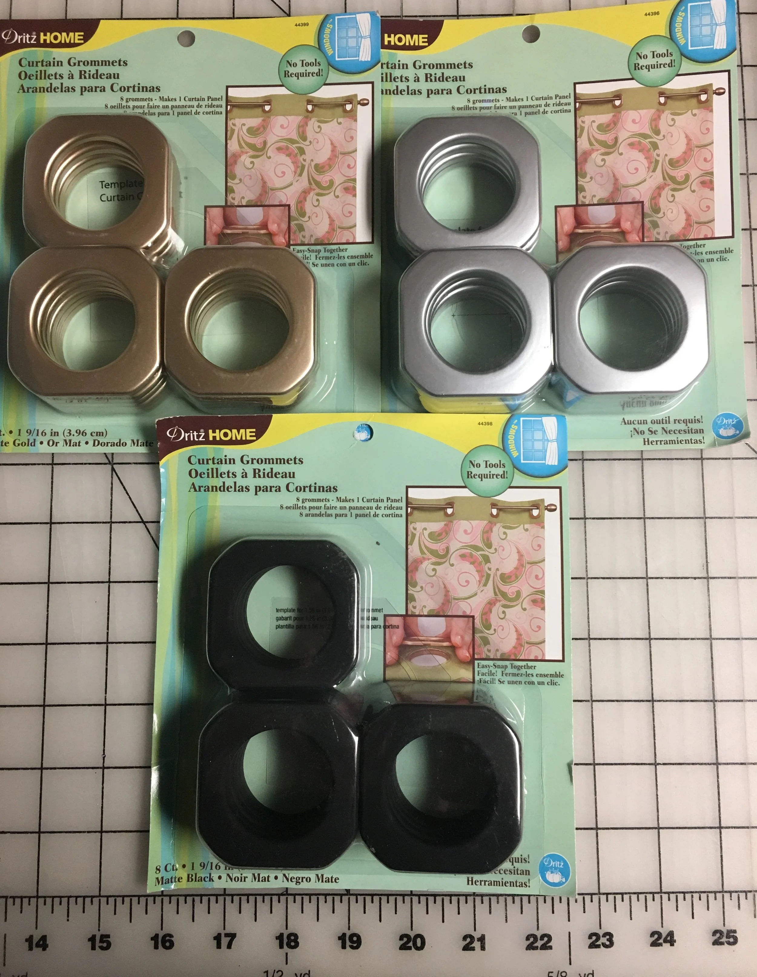 8 Ct 1 9/16" Curtain Grommets (Squared)