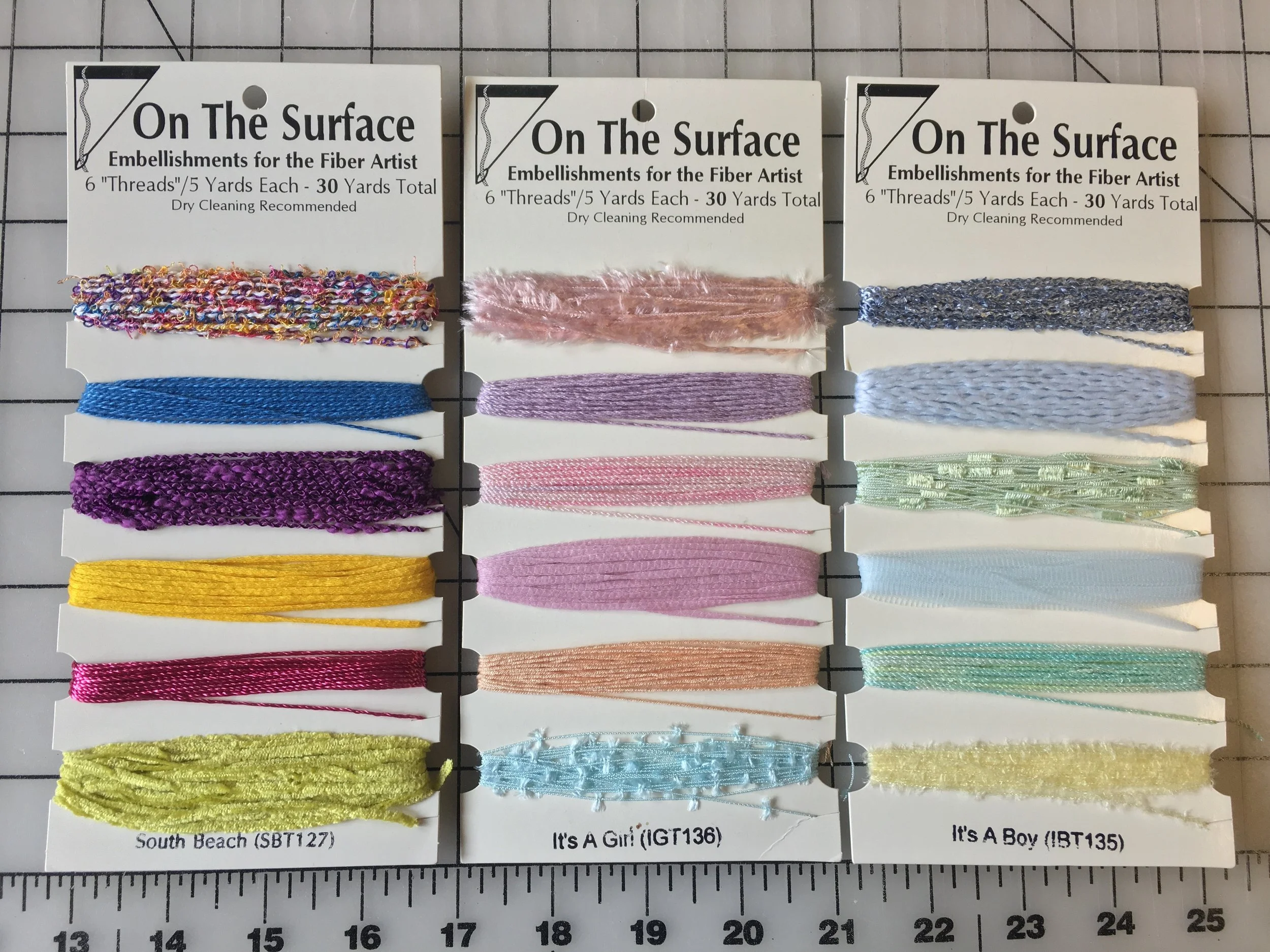 Fibers e-6 Threads, 5 Yards Each