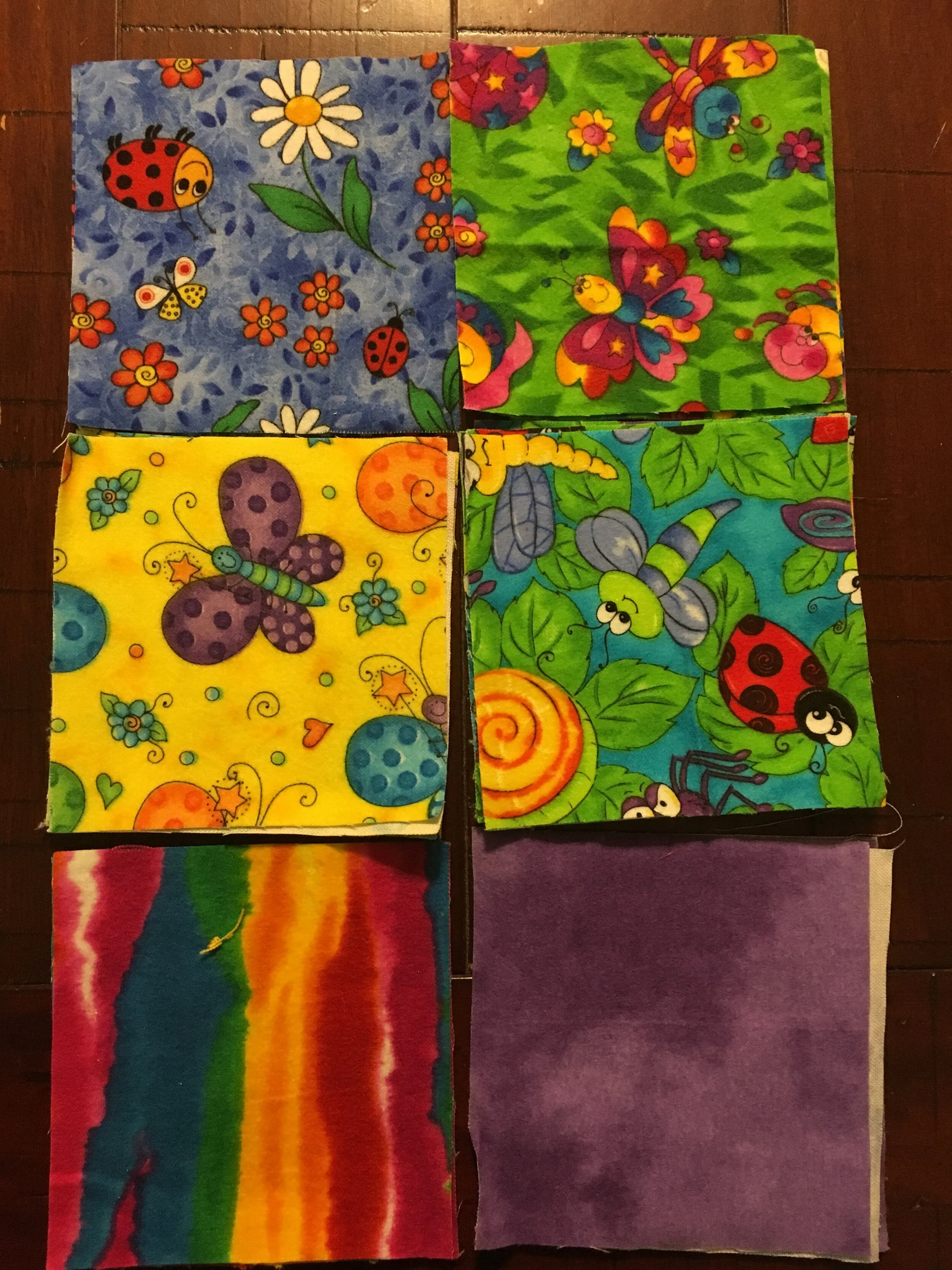 4 1/2" Flannel Squares - 21+ Insects 