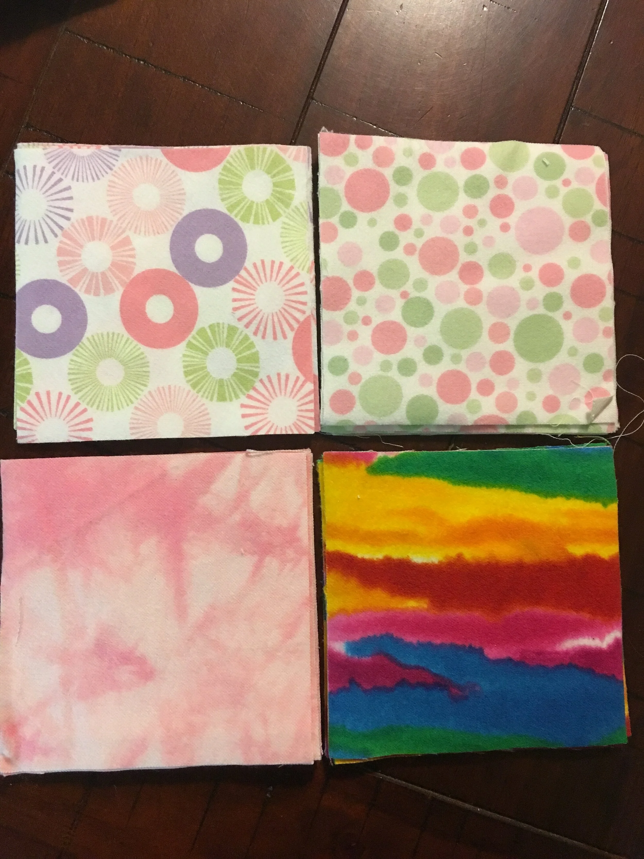 4 1/2" Flannel Squares - 21+  Pink Blenders