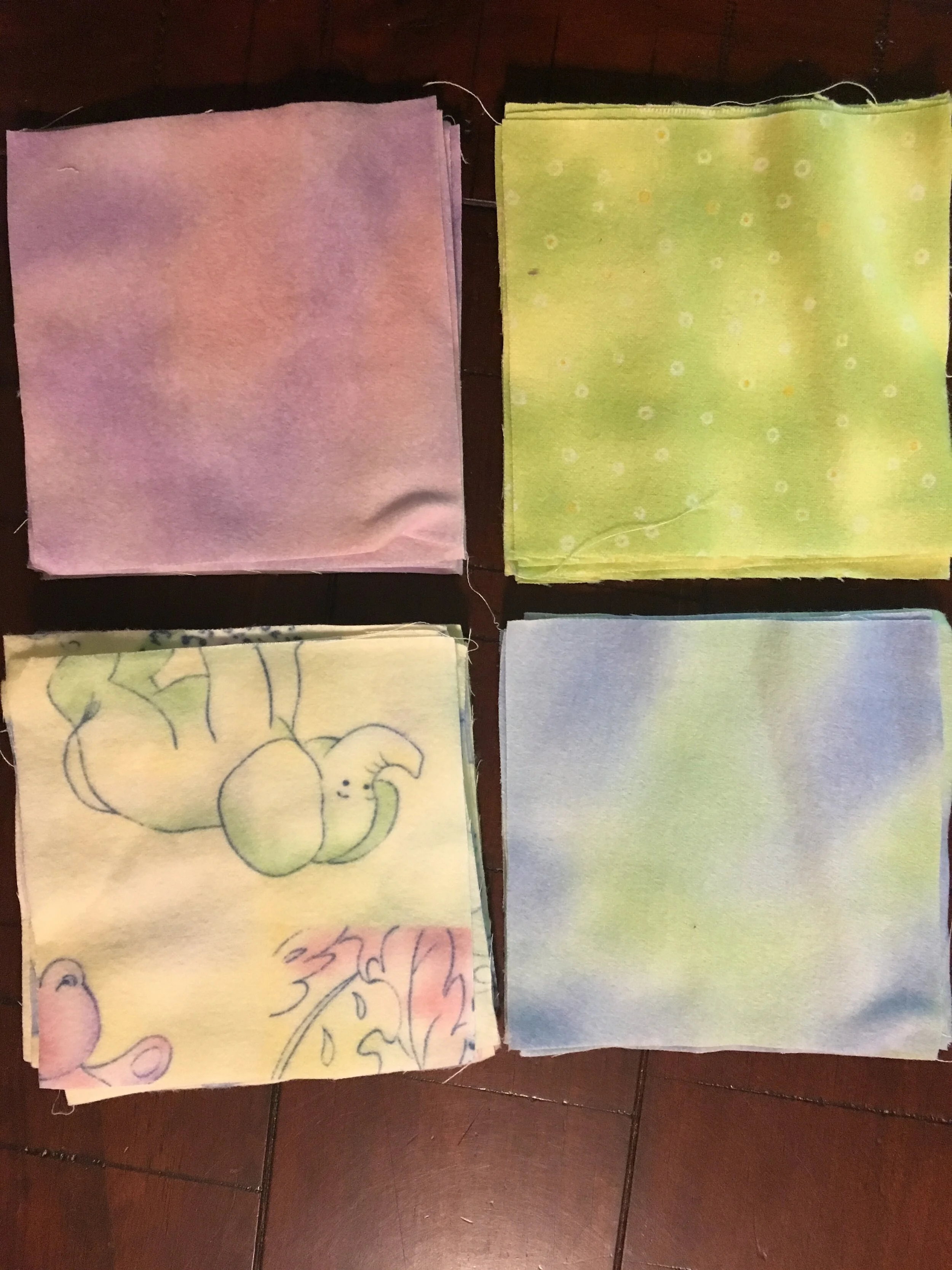 4 1/2" Flannel Squares - Baby and Blenders 1