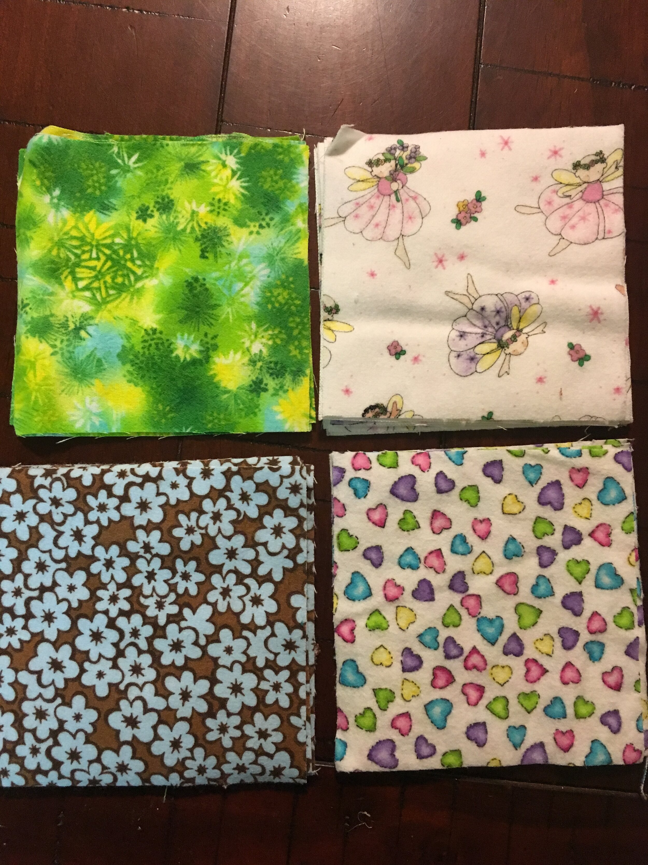 4 1/2" Flannel Squares - 21+  Fairies