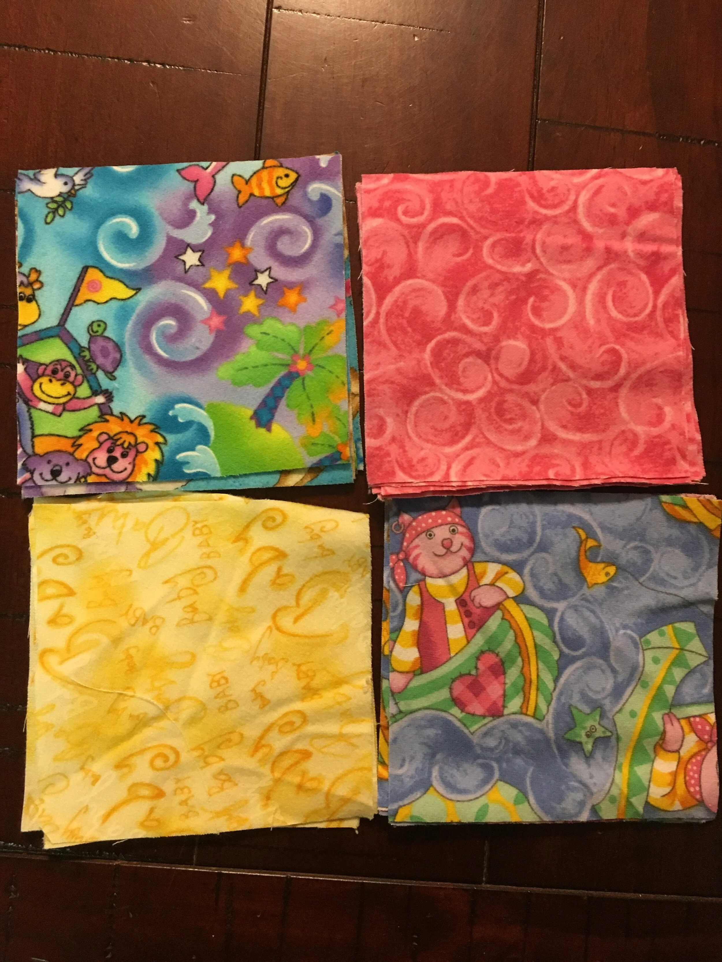 4 1/2" Flannel Squares - 21+ Assorted 3