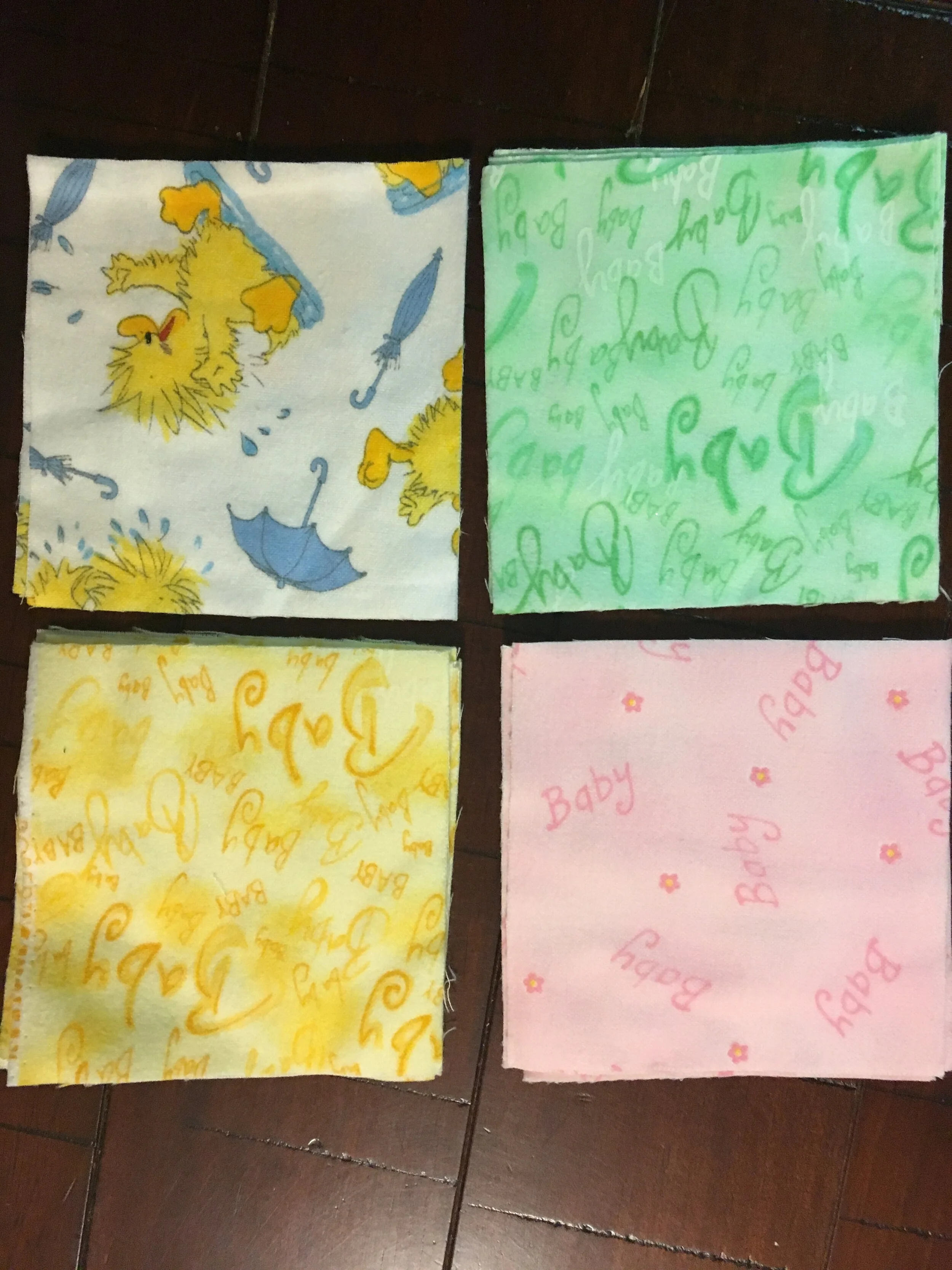 4 1/2" Flannel Squares - 21+ Baby 5