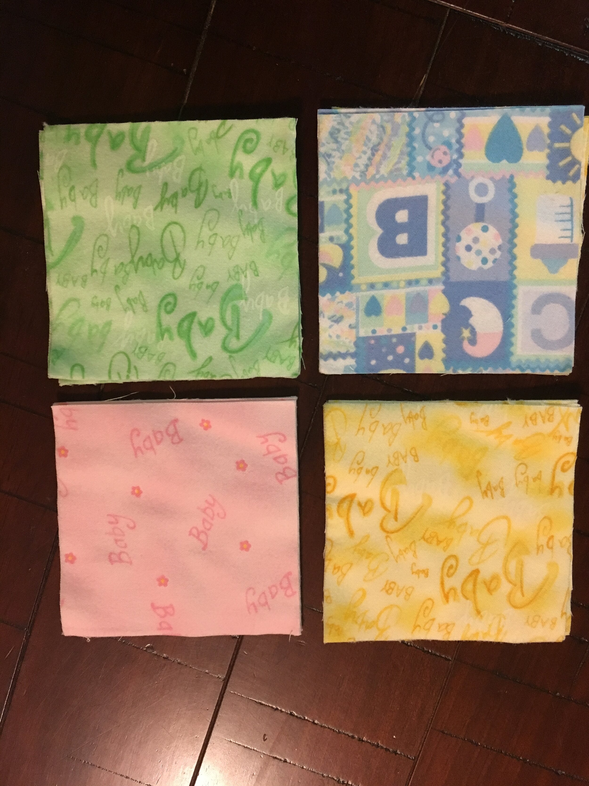 4 1/2" Flannel Squares - 21+ Baby 7