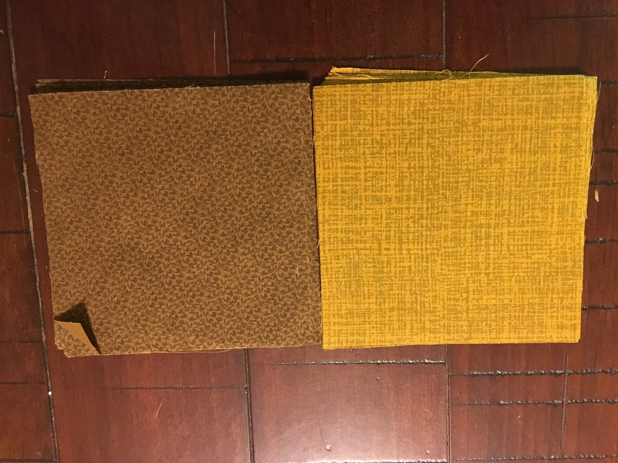 5" Squares 12 of each print - Brown