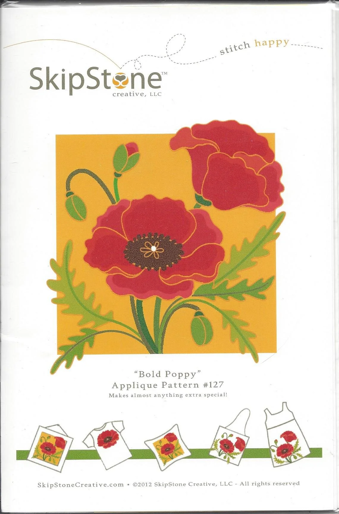 Bold Poppy Applique Pattern