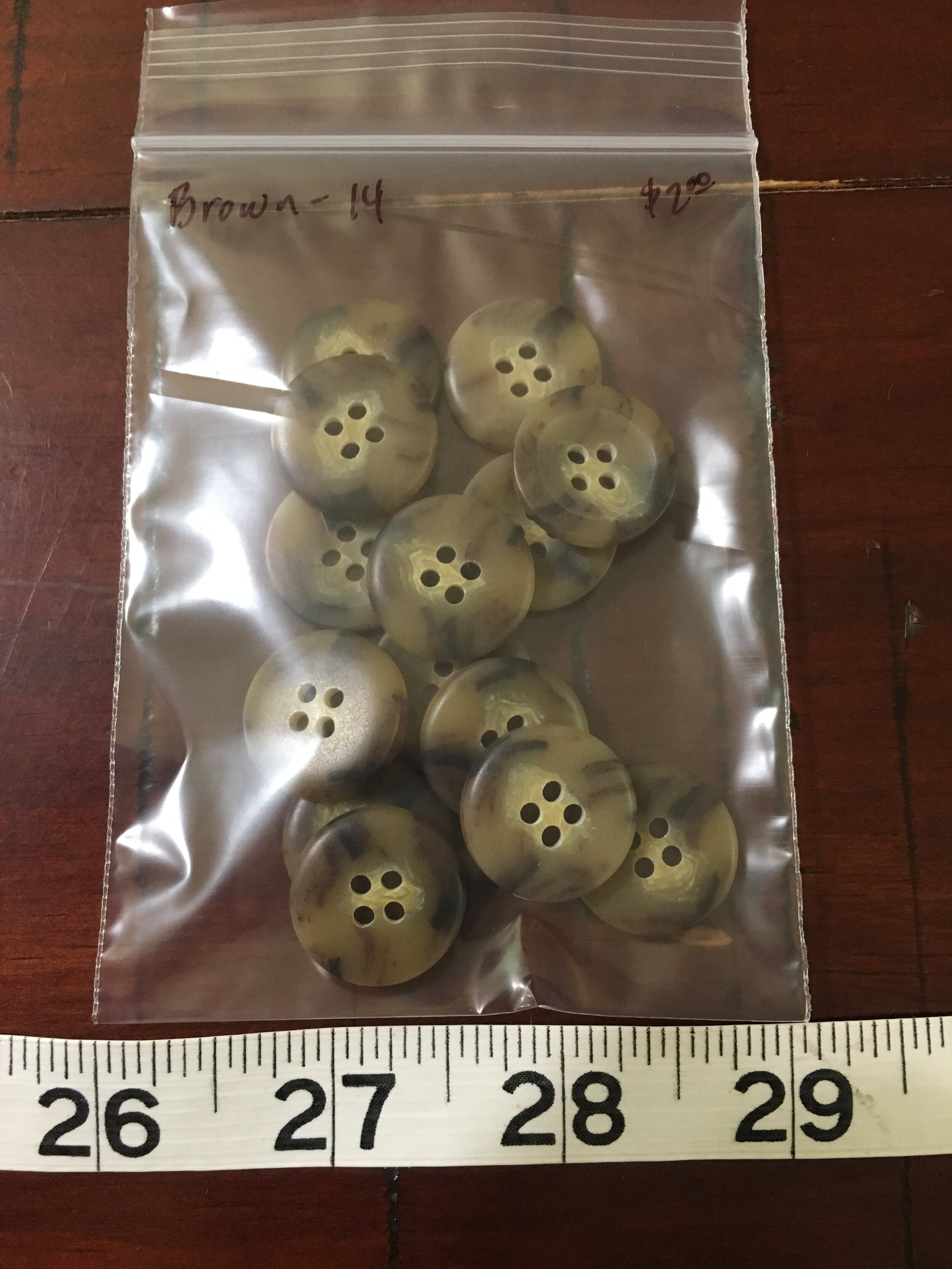 Buttons Brown 14