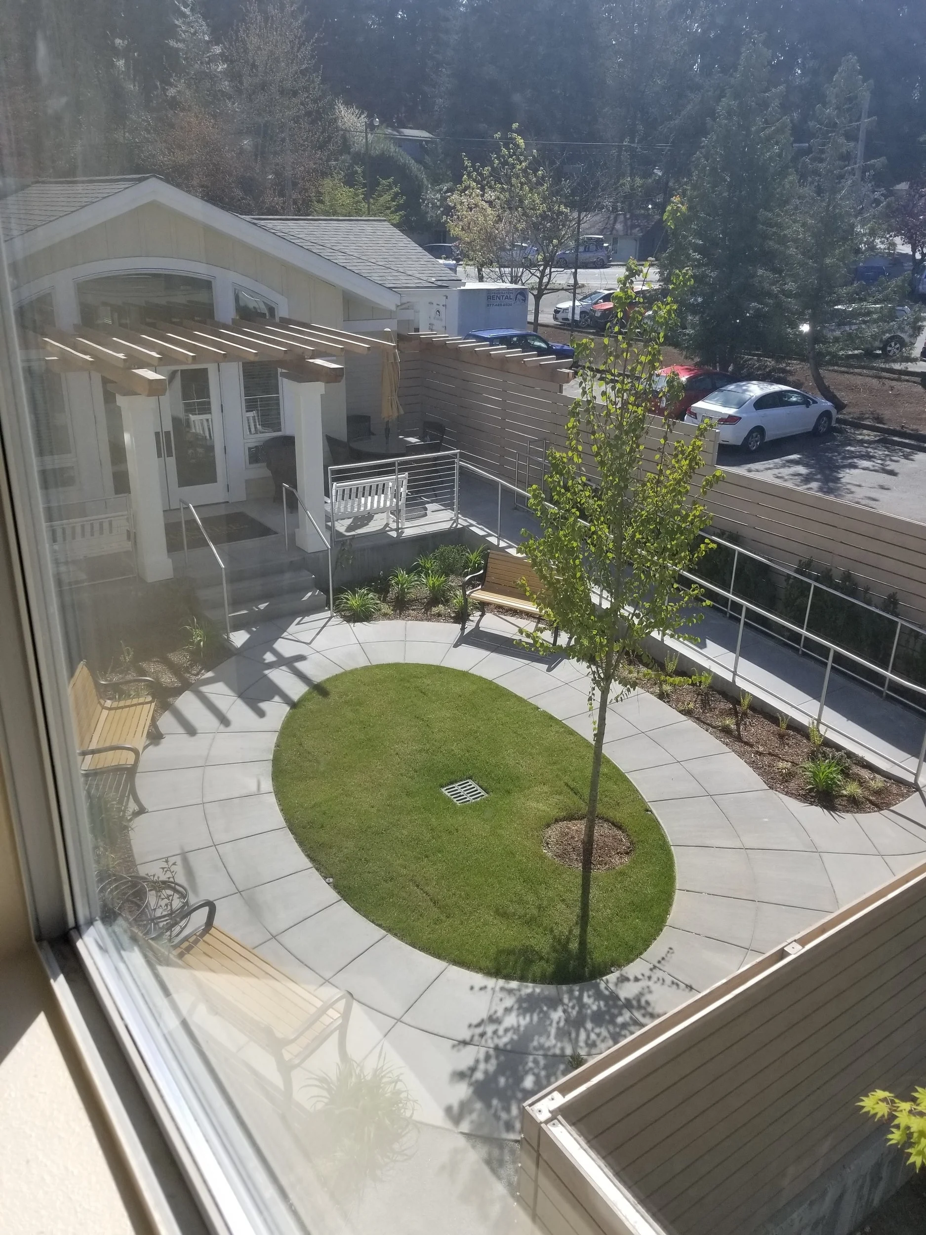 Overhead view of Conservatory garden